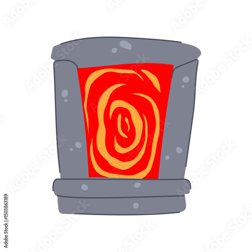 mystery magic door portal cartoon vector illustration