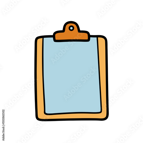 Cartoon Clipboard Doodle Drawing
