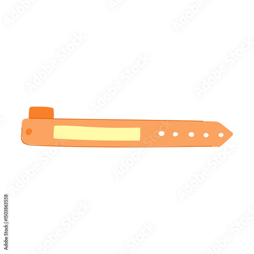 realm medical wristband cartoon vector illustration