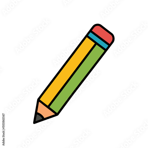 Cartoon Color Pencil Doodle Illustration