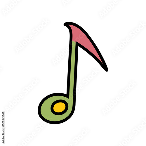Cartoon Musical Note Doodle Design
