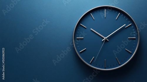 Wallpaper Mural Simple clock against a deep blue backdrop Torontodigital.ca