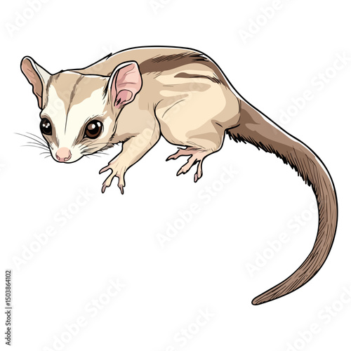 sugar glider, animal, vector, transparent background, rodent, mammal, cute, isolated, small, pet