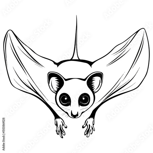 sugar glider, animal, vector, transparent background, rodent, mammal, cute, isolated, small, pet