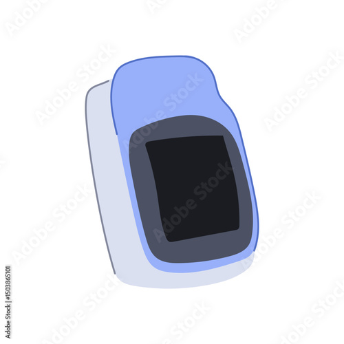 display oxygen fingertip monitor cartoon vector illustration
