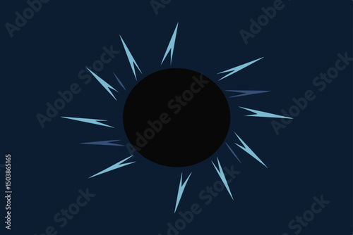 Bright, hot sunburst vector illustration, a shining star explosion symbol of summer light