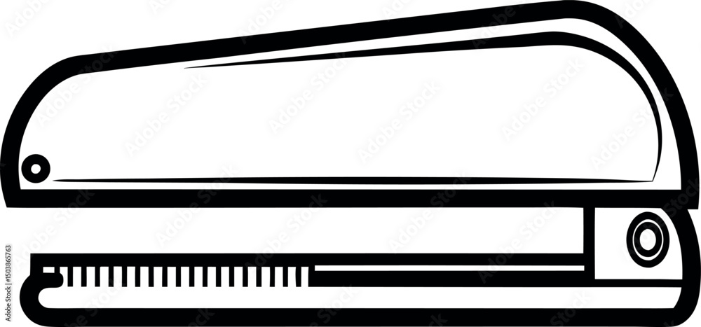 Fototapeta premium Manual Stapler for Paper Documents vector silhouette