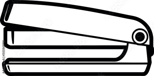 Graphic Illustration of a Traditional Office Stapler vector silhouette
