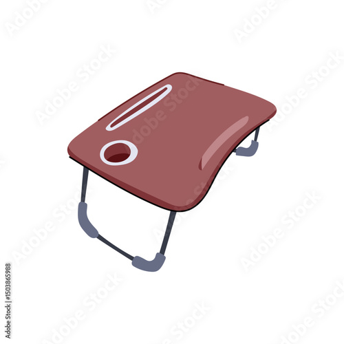 durable portable lap desk cartoon vector illustration