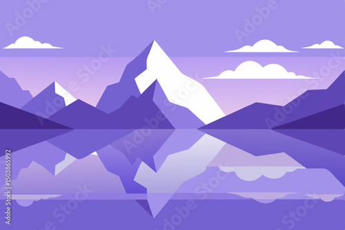 A vector illustration of a mountain landscape with snow, sky, and peaks, ideal for winter nature design and travel
Mountain landscape vector illustration with snow, peak, and sky representing nature t