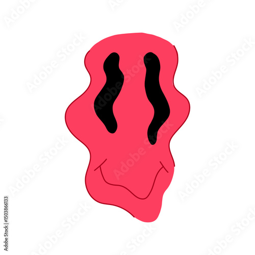 mind psychedelic smile cartoon vector illustration