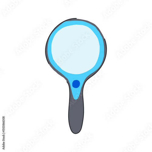 lens reading magnifier cartoon vector illustration