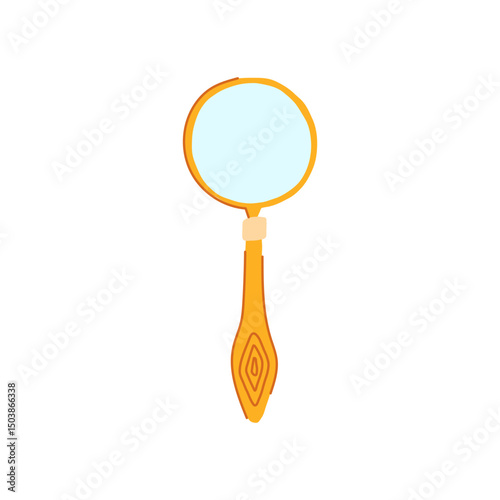 enlarge reading magnifier cartoon vector illustration