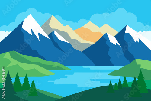 scenic viewpoint with mountain range and valley background