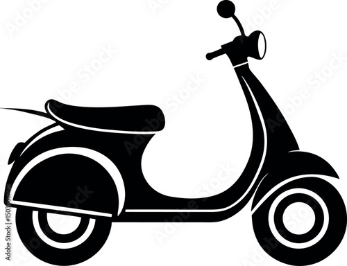 Scooter illustration with a sleek design aesthetic