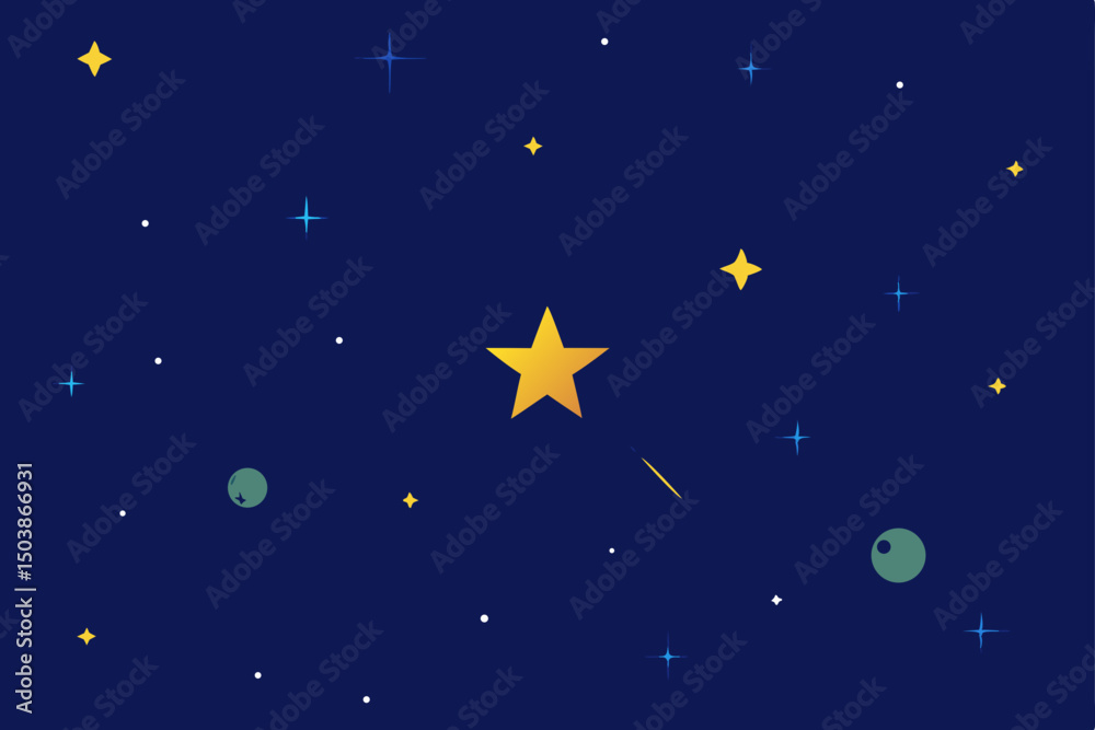 Naklejka premium night sky with stars