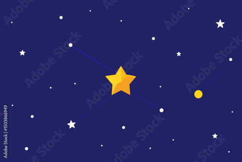 magic wand with stars