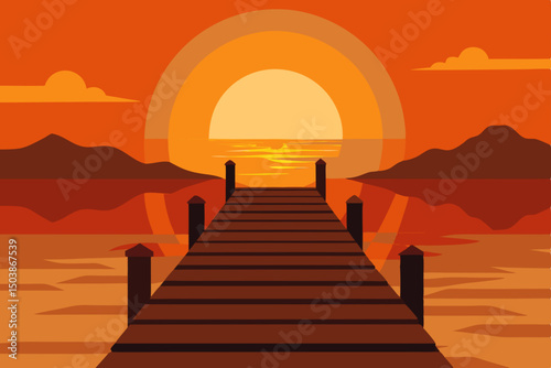 sunset on the beach background