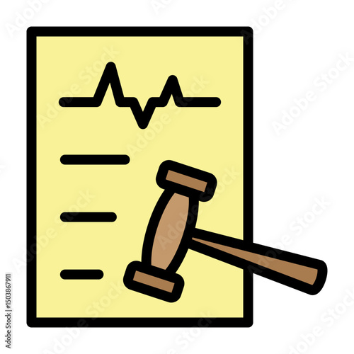Life Policy Document Vector Filled Icon Design
