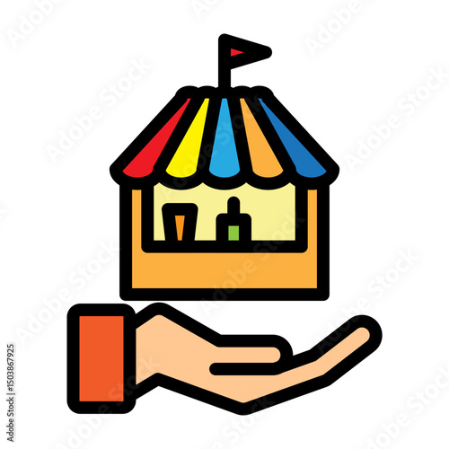 Event Insurance Vector Filled Icon Design