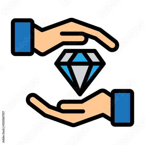 Jewelry Protection Vector Filled Icon Design