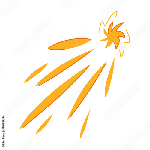 astronomy shooting star space cartoon vector illustration