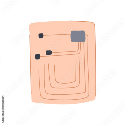 medical smart patch cartoon vector illustration