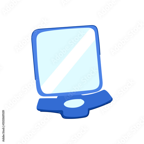 communication speech therapy mirror cartoon vector illustration