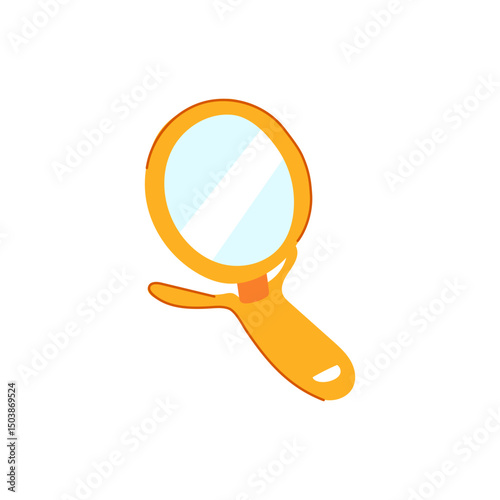 feedback speech therapy mirror cartoon vector illustration
