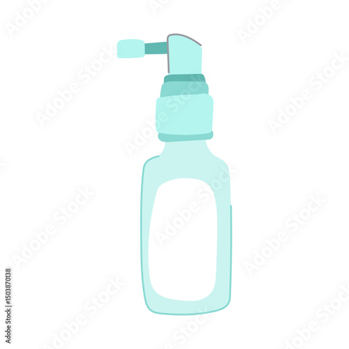 nozzle throat spray bottle cartoon vector illustration