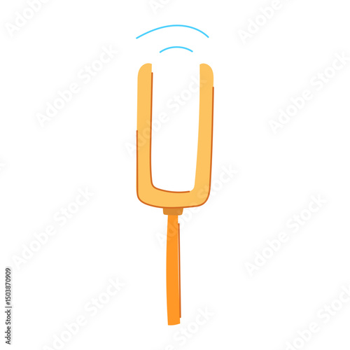 therapy tuning fork cartoon vector illustration