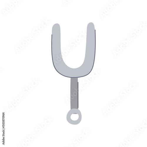 music tuning fork cartoon vector illustration