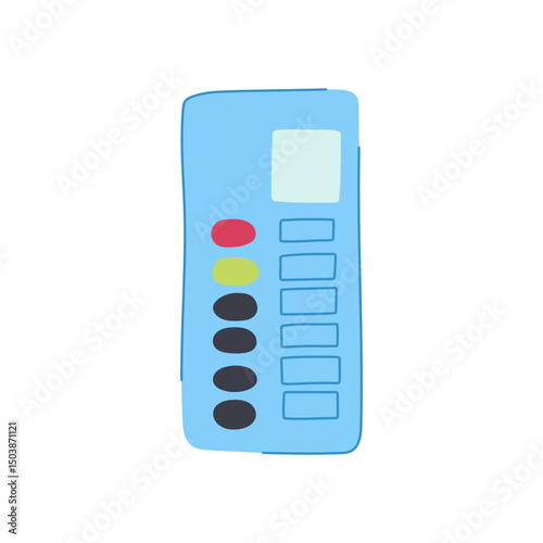 survey voting clicker cartoon vector illustration