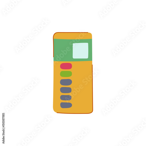 quiz voting clicker cartoon vector illustration