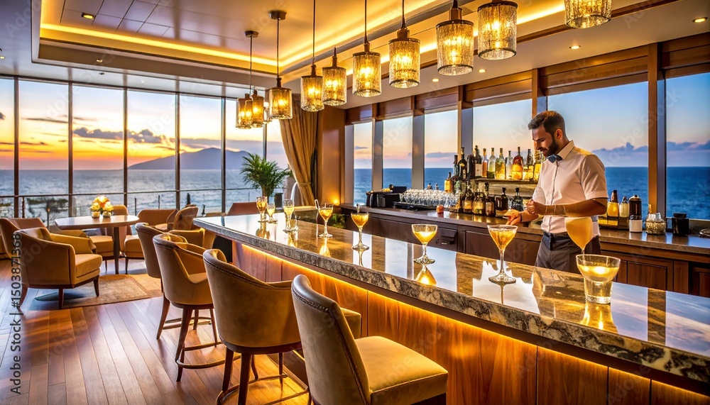Fototapeta premium Cruise Lounge Bar