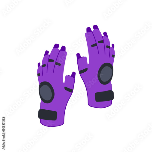 haptic vr glove cartoon vector illustration