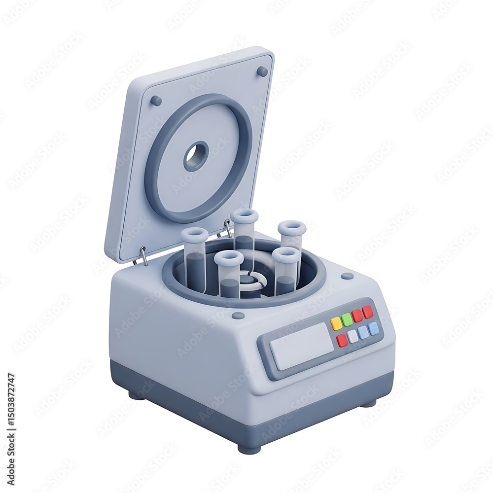 Fototapeta premium Laboratory Centrifuge with Test Tubes
