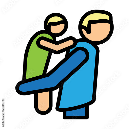 Fatherhood Vector Filled Icon Design
