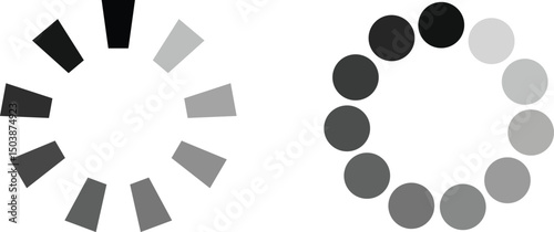 Loading bar set. Retro progress bars on white and black screens. Search vector loading vector collection isolated on transparent of loading and buffering symbols for websites, app, logo load design.