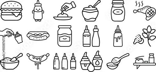 Mustard Food Icons and Illustrations