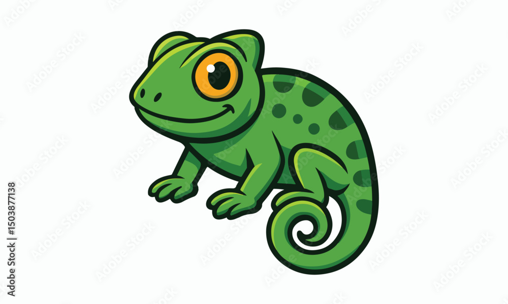 Obraz premium Modern Lizard Digital Illustration Design