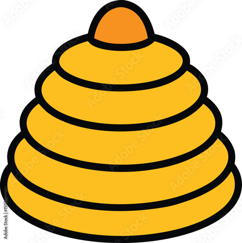 Honey bee icon vector