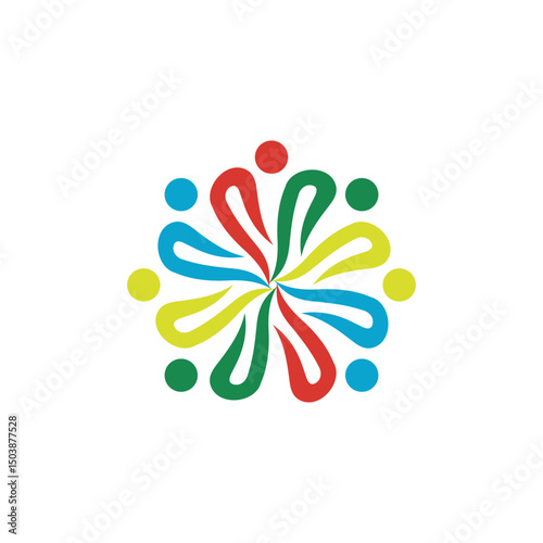 Adoption and community care Logo template vector icon