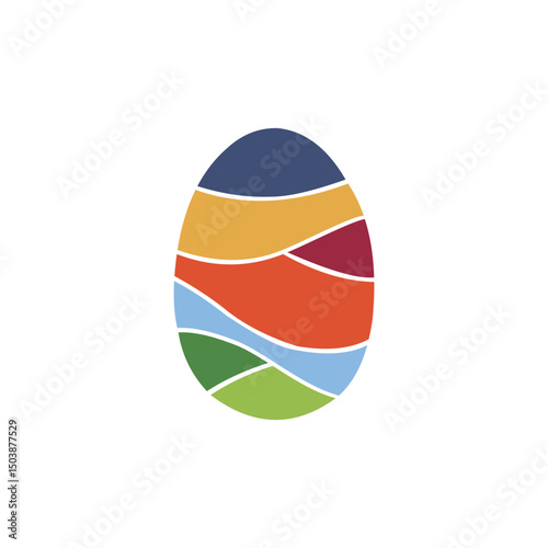 egg colorful logo vector