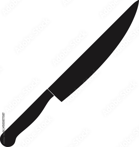 Vector illustration of a paring knife. paring knife silhouette