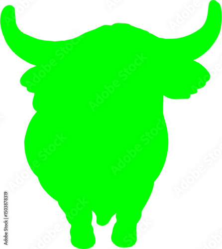 vector illustration of a bull or ox design art 
