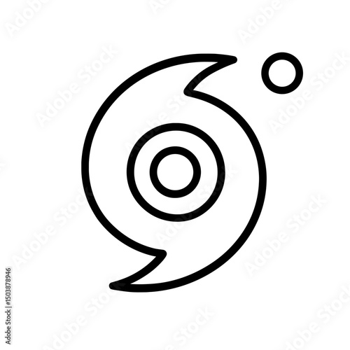 Hurricane symbol icon in outline weather style