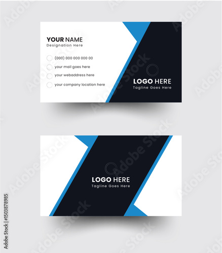 Corporate Business Card, Business card design template, Clean professional business card template, visiting card, business card template. 
