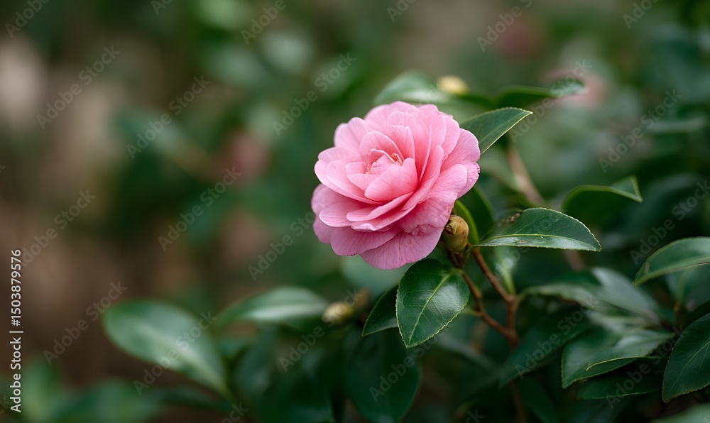 Obraz premium A pink rose in an antique vase on a table with a lace doilyin an old Victorian house.Generative AI