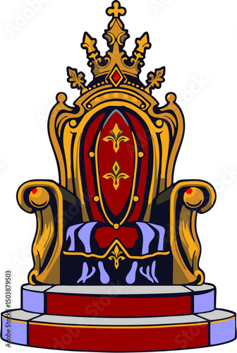 King 's throne or armchair vector illustration design 